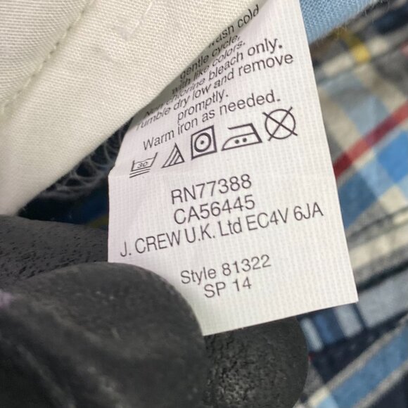 J. CREW Shorts Men's 36 Gramercy Patchwork Madras Plaid Cotton NWT - Picture 7 of 12